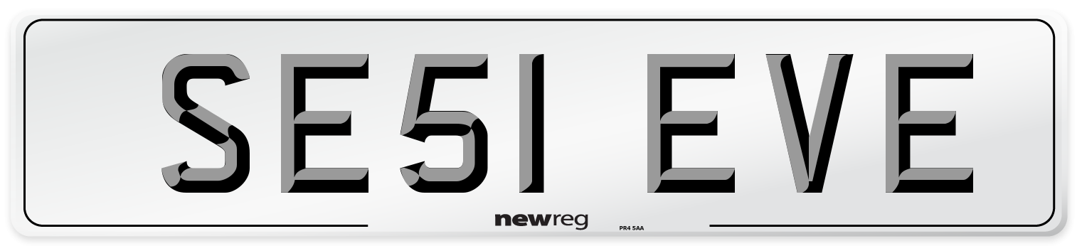 SE51 EVE Number Plate from New Reg